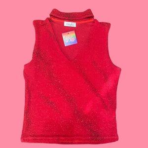 Red sparkle tank